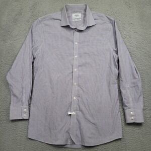 Charles Tyrwhitt Mens Dress Shirt 17/35 Slim Fit‎ Non Iron Purple Check